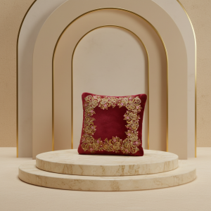 كيس مخدة تلبيسات مطرز استايل احمر